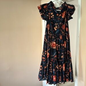 Ulla Johnson Eden Floral Print Flutter Sleeve Cotton  - worn once!